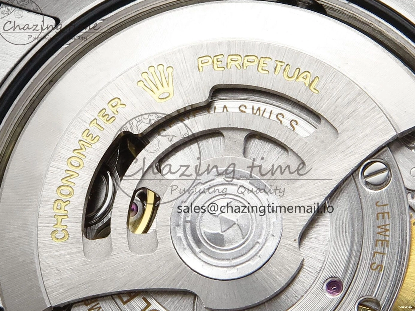 A3235 on Edition 36 126233 YG EWEF Marker Best DateJust Green Gray Bracelet Roman Dial Oyster SS 0212